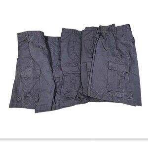 Aramark WearGuard Mens Size 34 Cargo Work Shorts‎ Navy Blue Workwear Lot of 5